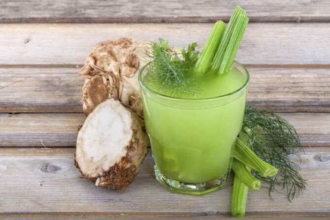 celery drink for cervical osteochondrosis